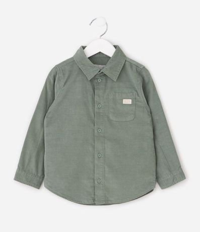 Camisa Infantil en Terciopelo Cotelê con Bolsillo – Talle 1 a 6 años