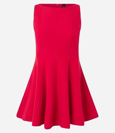 Vestido Corto Skater Sastrería Sin Manga 6