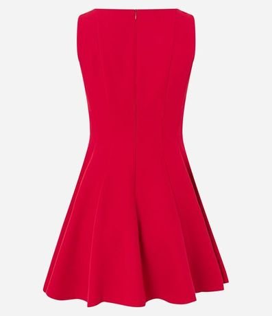 Vestido Corto Skater Sastrería Sin Manga 7