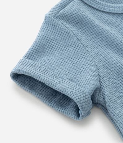 Enterito Infantil Waffle con Estampa de Osito – Talle 0 a 18 Meses 8