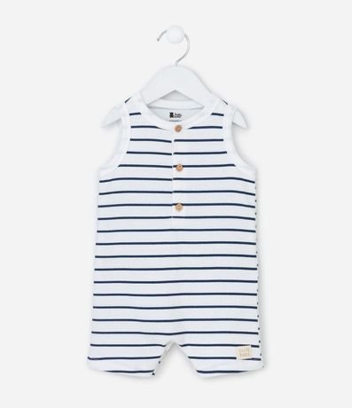 Enterito Infantil con Estampa de Rayas - Talle 0 a 18 Meses 2