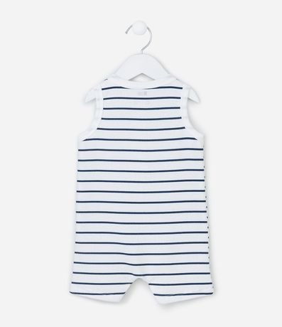 Enterito Infantil con Estampa de Rayas - Talle 0 a 18 Meses 3