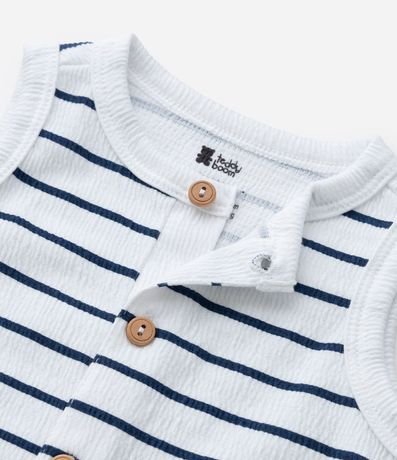 Enterito Infantil con Estampa de Rayas - Talle 0 a 18 Meses 6