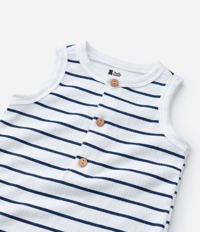 Enterito Infantil con Estampa de Rayas - Talle 0 a 18 Meses 7