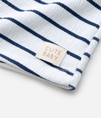 Enterito Infantil con Estampa de Rayas - Talle 0 a 18 Meses 8