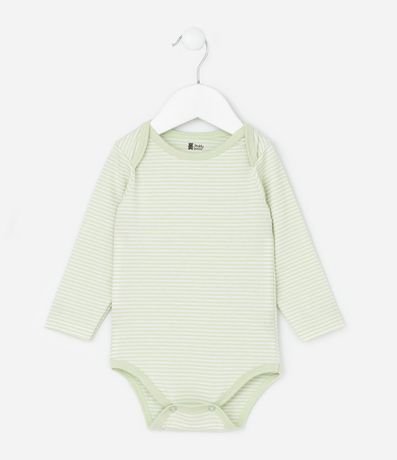 Body Infantil con Estampa de Raya Horizontales - Talle 0 a 18 Meses 2