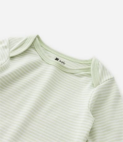 Body Infantil con Estampa de Raya Horizontales - Talle 0 a 18 Meses 7