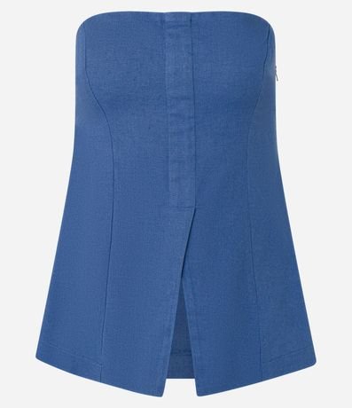 Blusa Corsetada Sastrería con Bajo V y Lastex 7