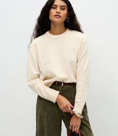 Suéter con Manga Larga en Chenille