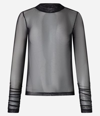 Blusa en Tule con Cuello Alto 5