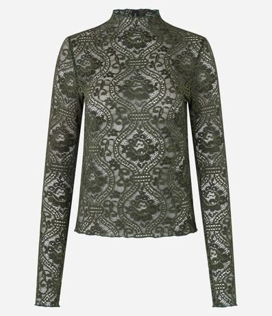 Blusa en Encaje Floral con Transparencia 4