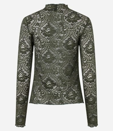 Blusa en Encaje Floral con Transparencia 6