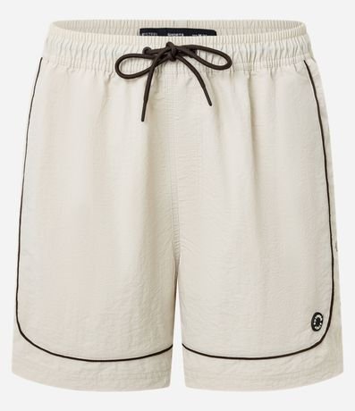 Bermuda Tecnológico Liso con Piping Contrastante 6