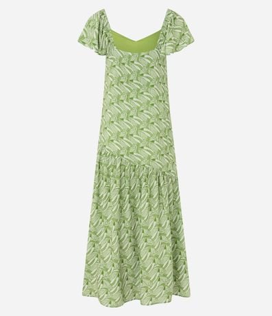 Vestido Largo de Viscosa con Estampa de Tucanes 8