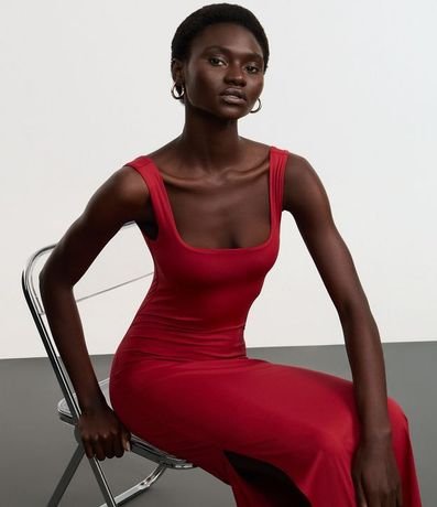 Vestido Long Midi en Poliamida con Escote en la Espalda 2