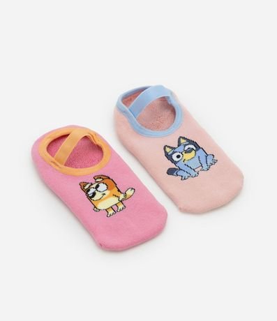 Kit 02 Medias Ballet Infantil con Estampa Bluey y Bingo - Talle 19 a 34 2