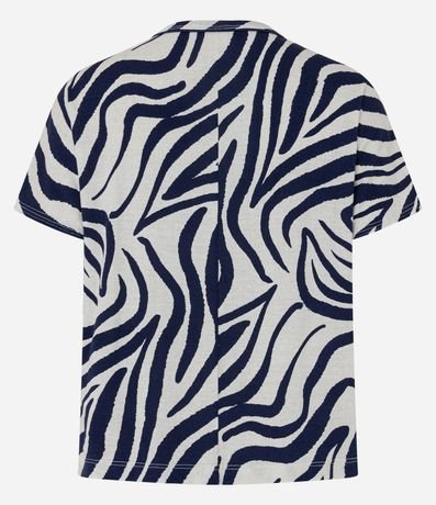 Blusa en Viscosa con Estampa Zebra y Cuello Redondo 6