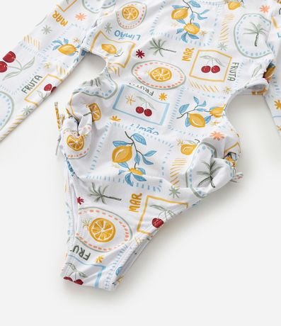 Malla Infantil con Estampa Tropical y Recorte cutout - Talle 7 a 16 años 5