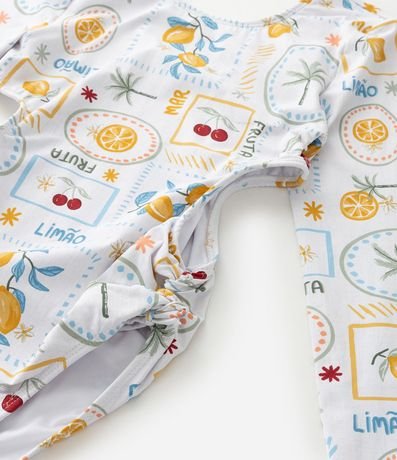 Malla Infantil con Estampa Tropical y Recorte cutout - Talle 7 a 16 años 6