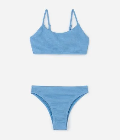Bikini Infantil en Microfibra con Textura - Tam  10 a 16 años