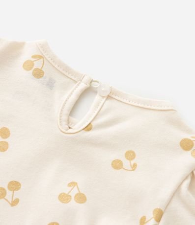 Conjunto Infantil con Estampa de Cerezas Sweet Baby Lentejuelas - Talle 0 a 18 Meses 11