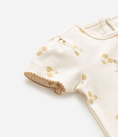 Conjunto Infantil con Estampa de Cerezas Sweet Baby Lentejuelas - Talle 0 a 18 Meses 3
