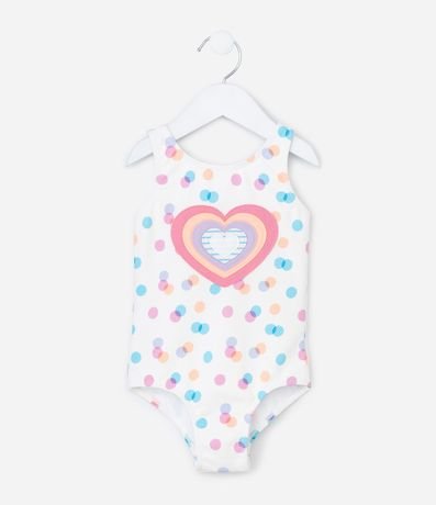 Malla Infantil en Microfibra con Corazón Bordado  - Talle 2 a 4 años