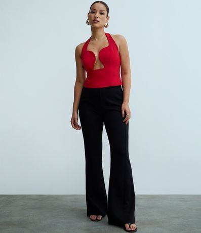 Blusa Frente Única en Sastre con Escote Orgánico 2