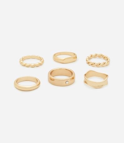 Kit 06 Anillos de Metal Diversos 2