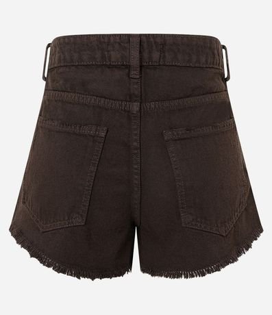 Short Slim en Sarga con Terminación Deshilachada 6