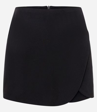 Short Pollera Corto en Sastrería con Traspase Redondeado 1