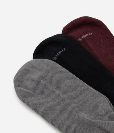 Kit 03 Media Caña Larga en Algodón Canelado Lupo 5