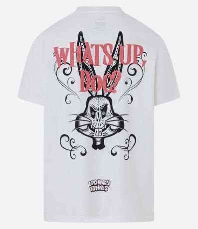 Remera Comfort en Algodón con Estampa de Esqueleto Bugs Bunny 7