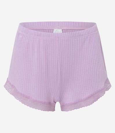 Pijama Short Doll en Rib con Encaje Lov 8