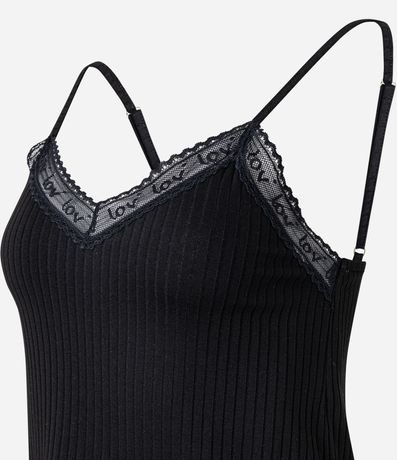 Pijama Short Doll en Rib con Encaje Lov 6