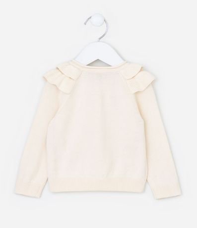 Cardigan Infantil en Algodón con Cereza Bordado - Talle 0 A 18 meses 2