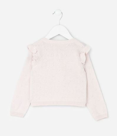 Cardigan Infantil en Efecto Punto con Volado Texturizado – Talle RN a 18 Meses 2