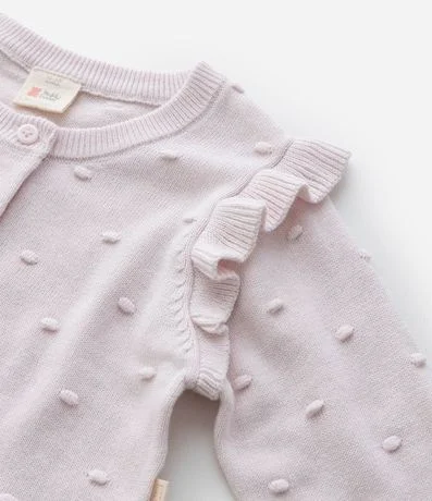Cardigan Infantil en Efecto Punto con Volado Texturizado – Talle RN a 18 Meses 4