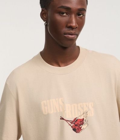 Remera Comfort en Algodón con Estampa de Águila con Flores Guns N' Roses 6