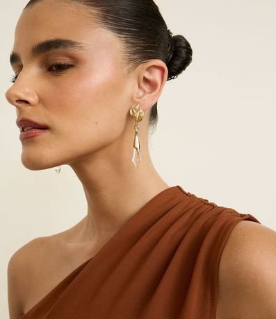 Caravana Mediana con Colgante de Cristal y Base con Detalles en Hoja 4