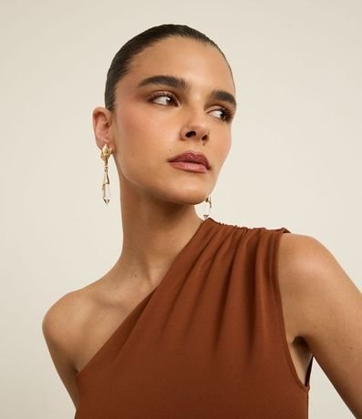 Caravana Mediana con Colgante de Cristal y Base con Detalles en Hoja