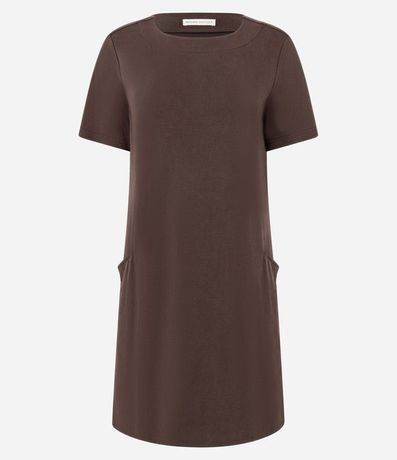 Vestido T-Shirt en Media Malla con Bolsillos 6