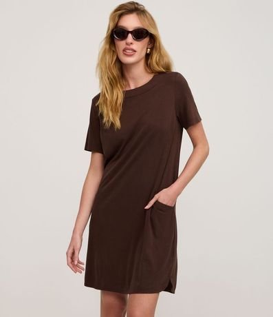 Vestido T-Shirt en Media Malla con Bolsillos 2