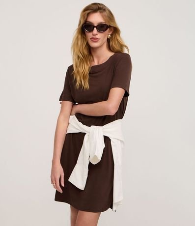 Vestido T-Shirt en Media Malla con Bolsillos 4