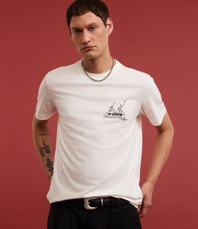 Remera Comfort en Algodón con Estampa Tribal y Lettering Pure Chaos 8