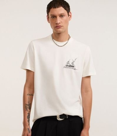 Remera Comfort en Algodón con Estampa Tribal y Lettering Pure Chaos 2