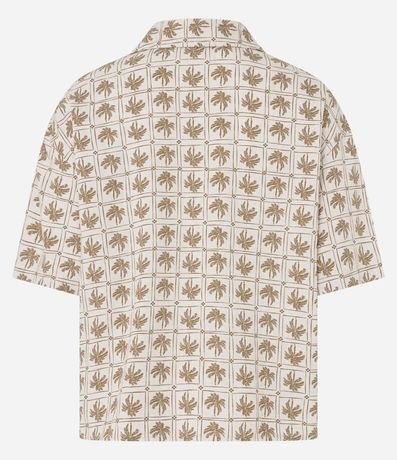 Camisa Texturizada en Viscolino con Estampa Palmeras 6