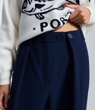 Pantalón Pata Ancha Sastre con Cierre de Botón Doble 3