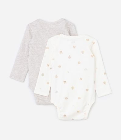 Kit 02 Bodies Infantil en Suedine con Mini Íconos – Talle RN a 12 Meses 2
