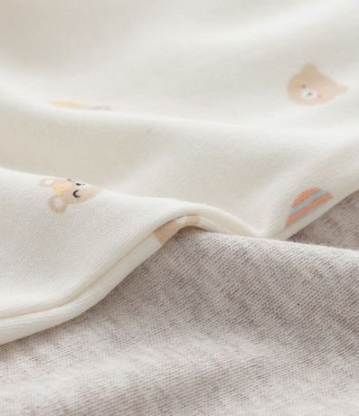 Kit 02 Pantalones Infantil en Suedine con Pies – Talle RN a 12 Meses 3